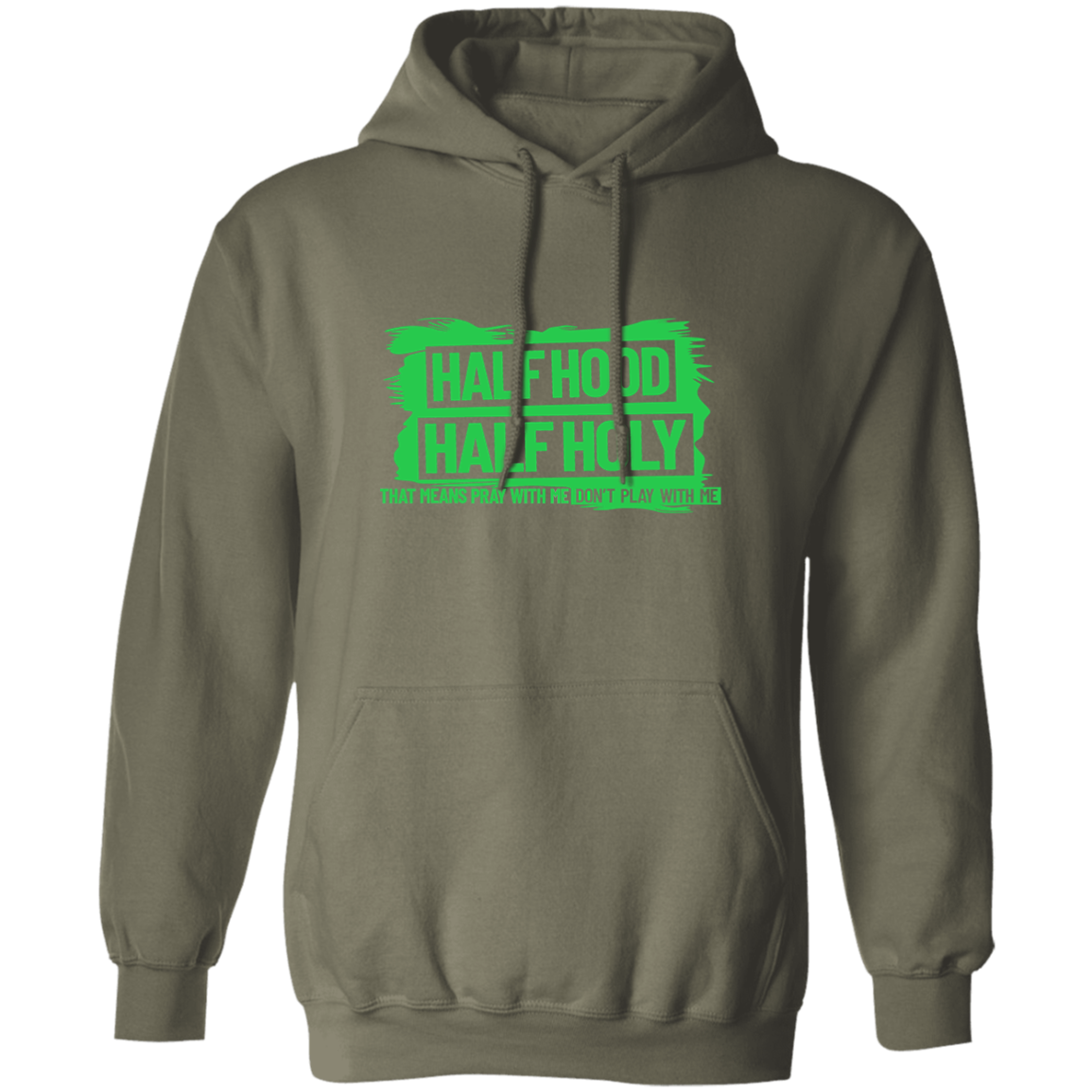 Half Hood Half Holy Pullover Hoodie