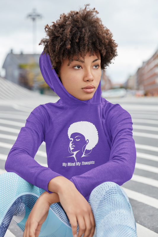 Afro Head Pullover Hoodie (White)