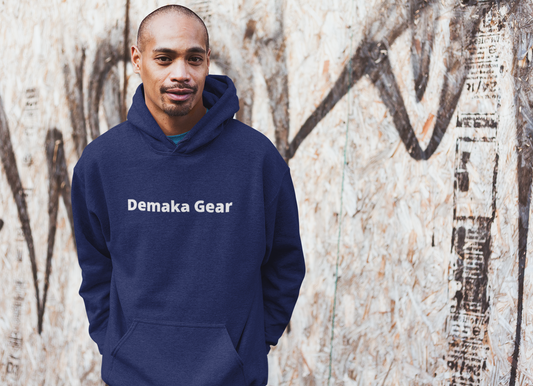 Demaka Gear Embroidered Blue Hoodie