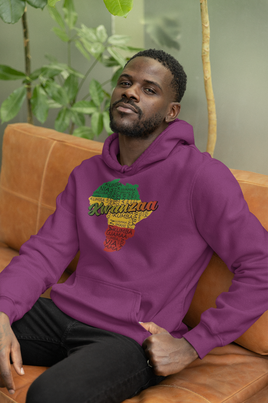 Kwanzaa Africa Map Unisex Heavy Blend™ Hooded Sweatshirt