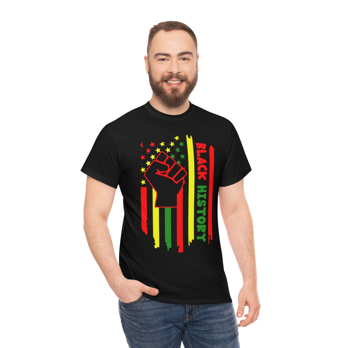 Pan African Flag Heavy Cotton Tee