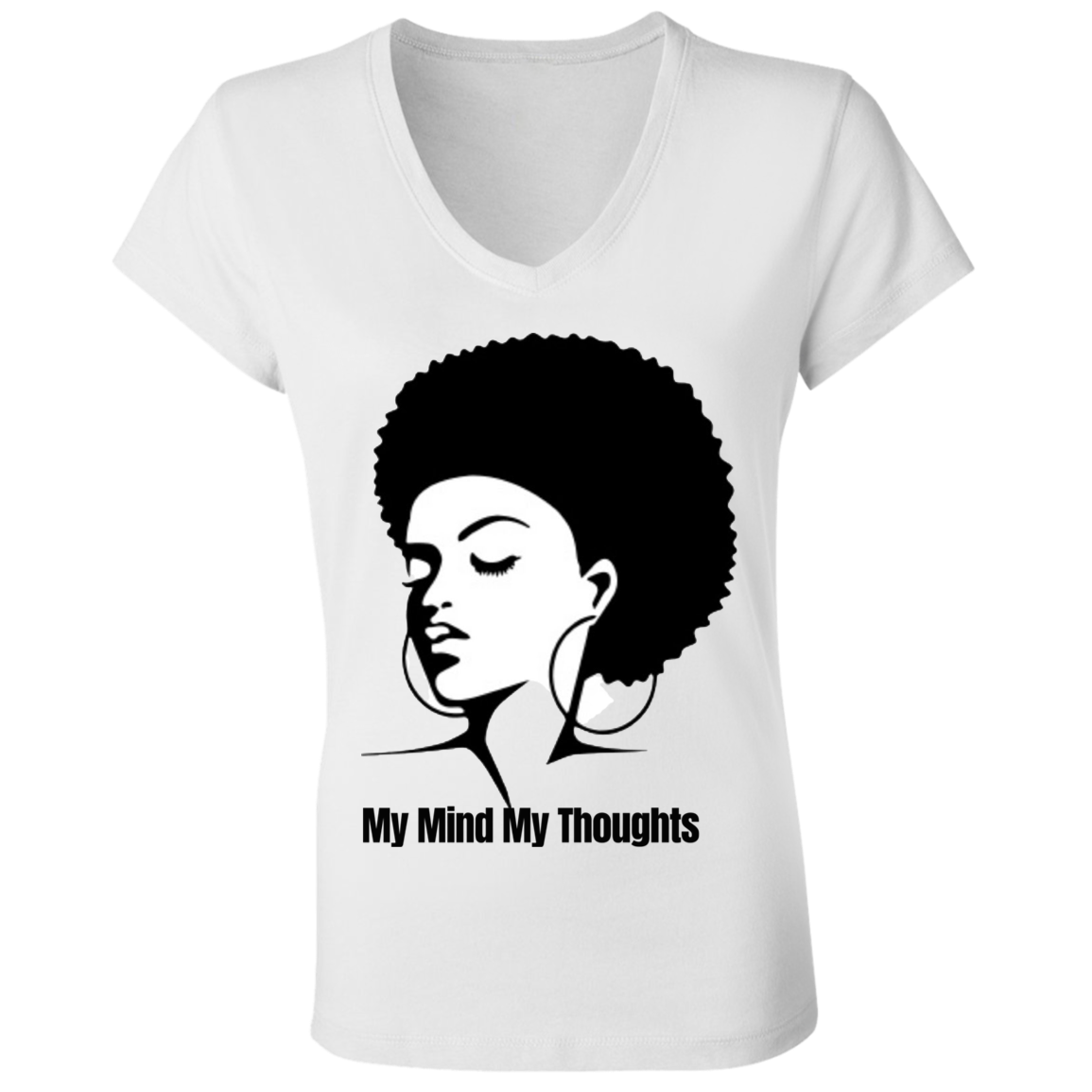 Afro Head Jersey V-Neck T-Shirt