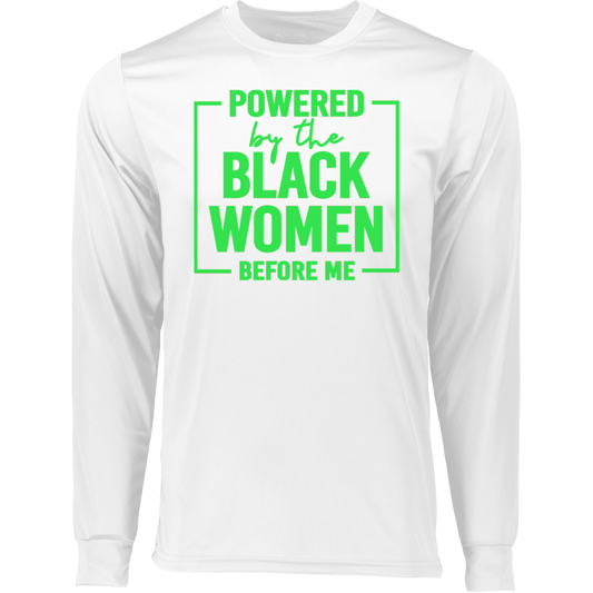 Poweewd By Black Women Long Sleeve Moisture-Wicking Tee