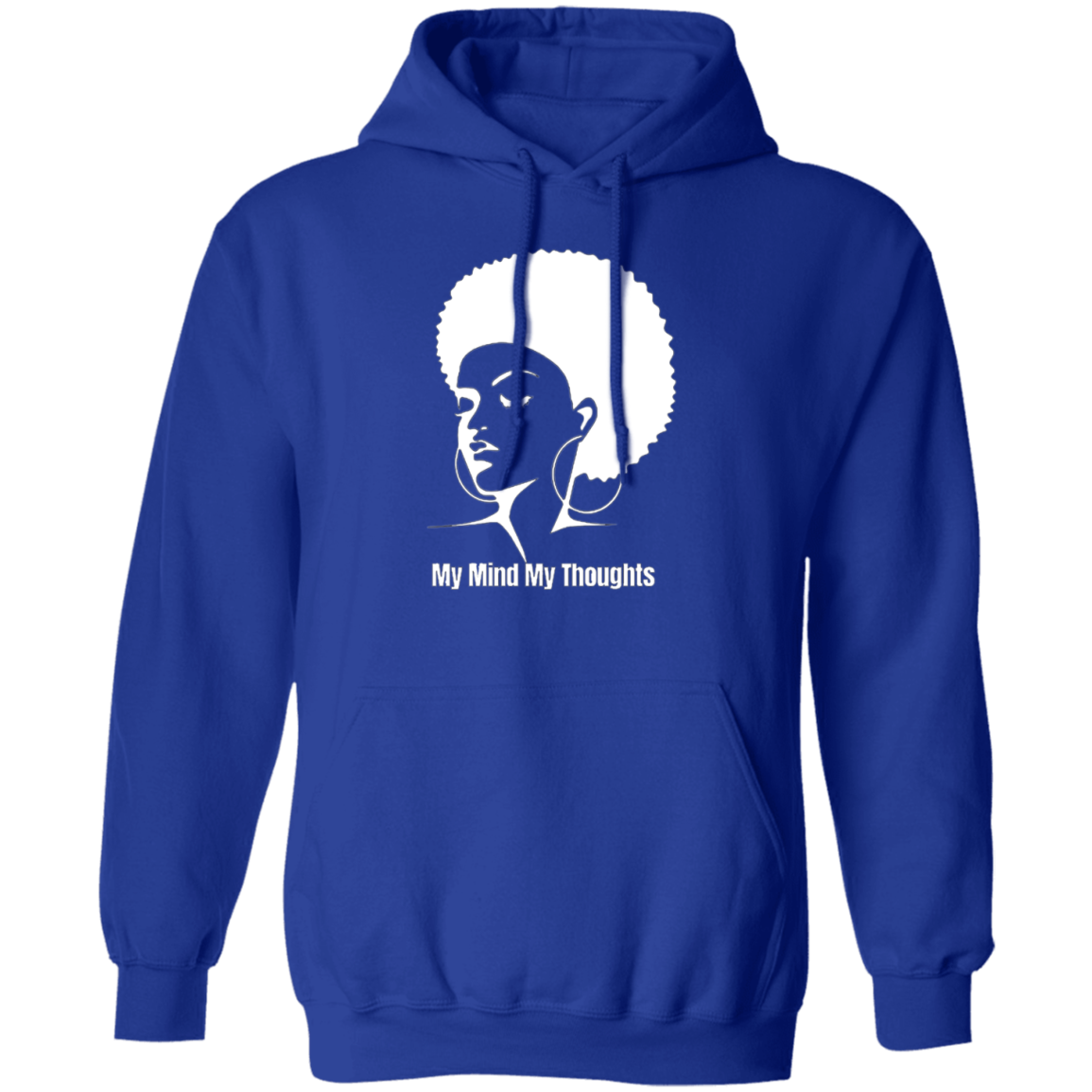 Afro Head Pullover Hoodie (White)