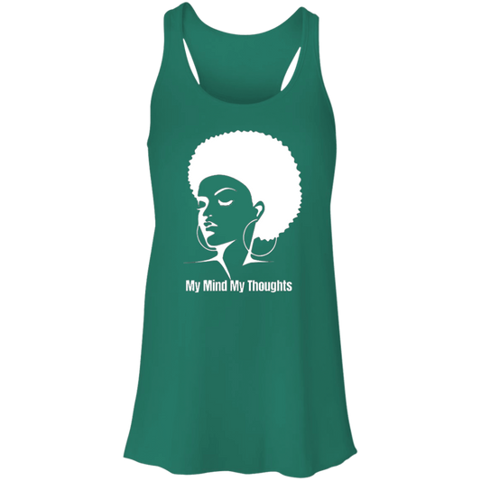 Afro Head Flowy Racerback Tank