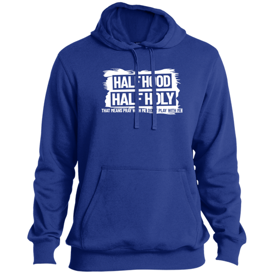 Half Hood Half Holy Pullover Hoodie