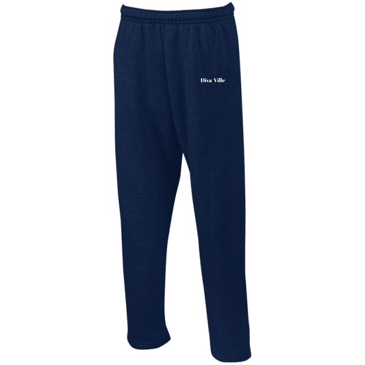 Diva Ville Open Bottom Sweatpants with Pockets