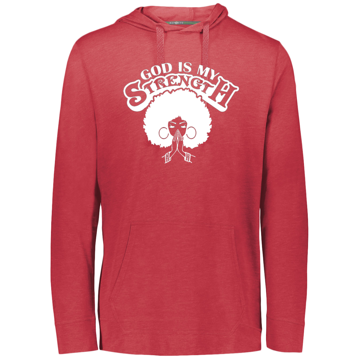 God Is My Strength Eco Triblend T-Shirt Hoodie