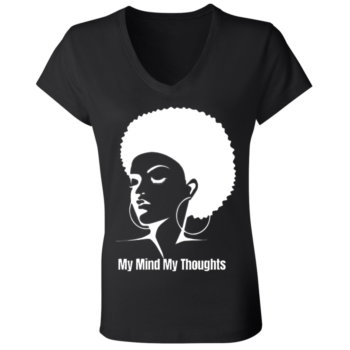 Afro Head Jersey V-Neck T-Shirt
