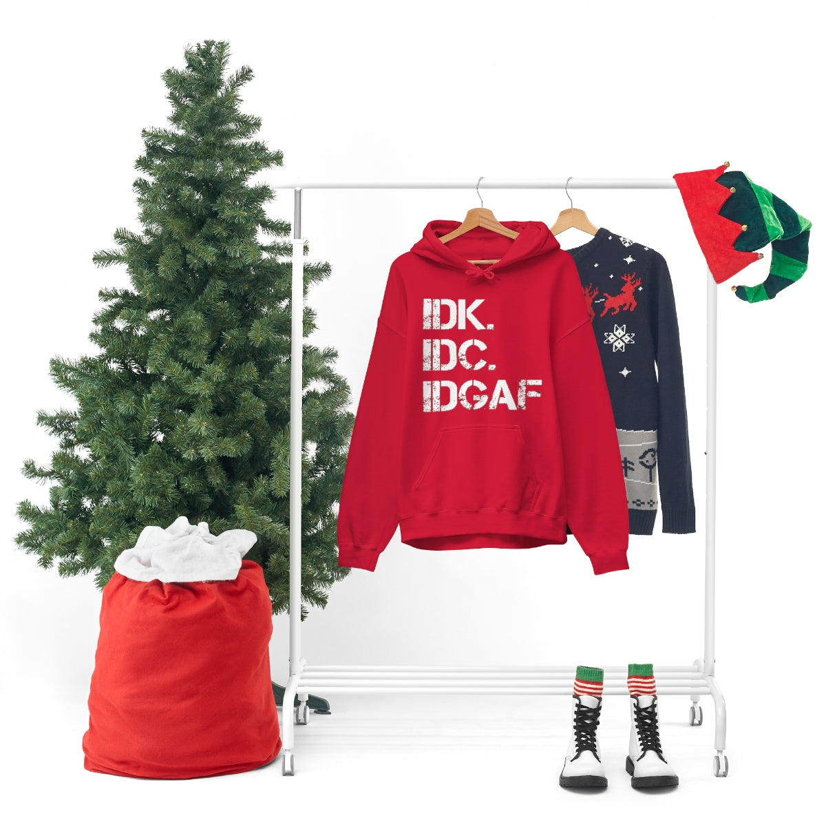 IDK IDC IDGAF Hooded Sweatshirt