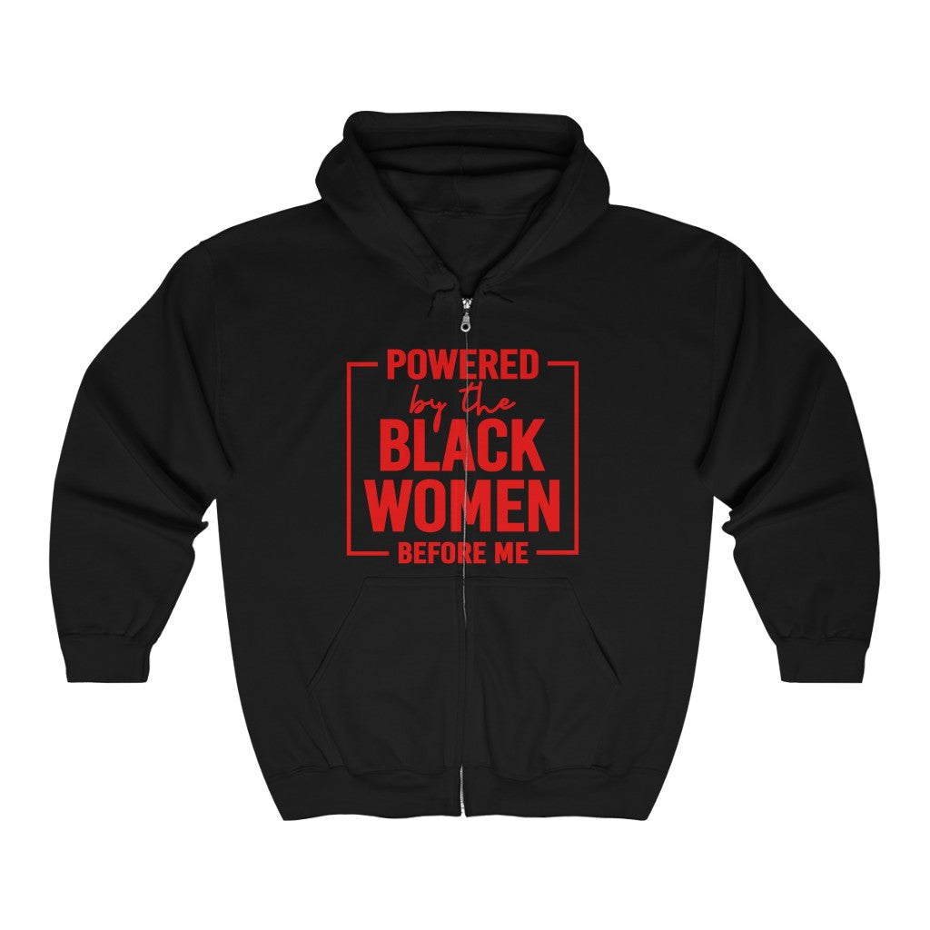 Power By The Black Women Full Zip Hooded Sweatshirt