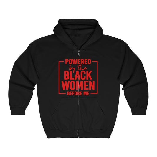 Power By The Black Women Full Zip Hooded Sweatshirt