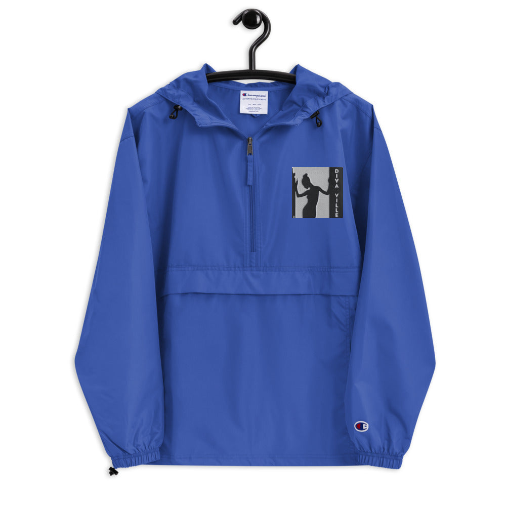 Diva Ville Logo Embroidered Champion Packable Jacket