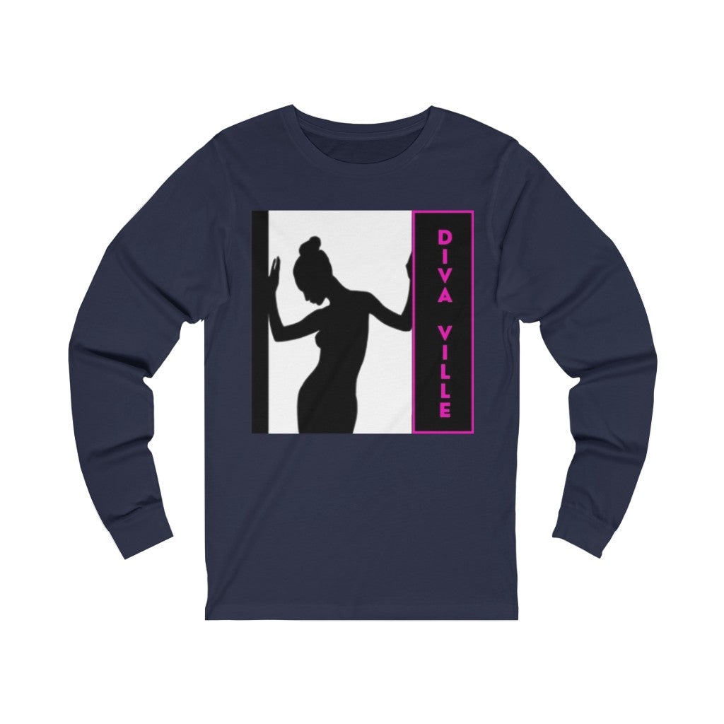 Diva Ville Logo Jersey Long Sleeve T Shirt
