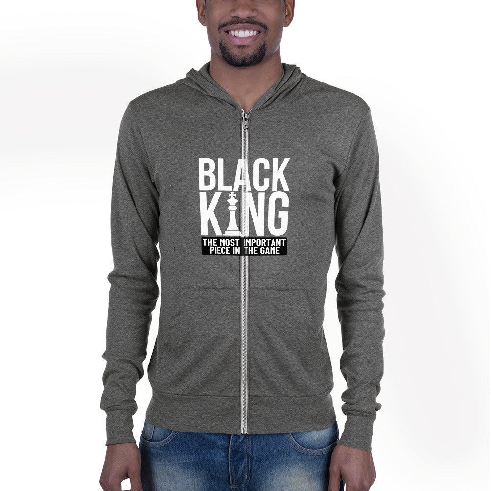 Black King Zip Hoodie