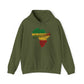 Kwanzaa Africa Map Unisex Heavy Blend™ Hooded Sweatshirt