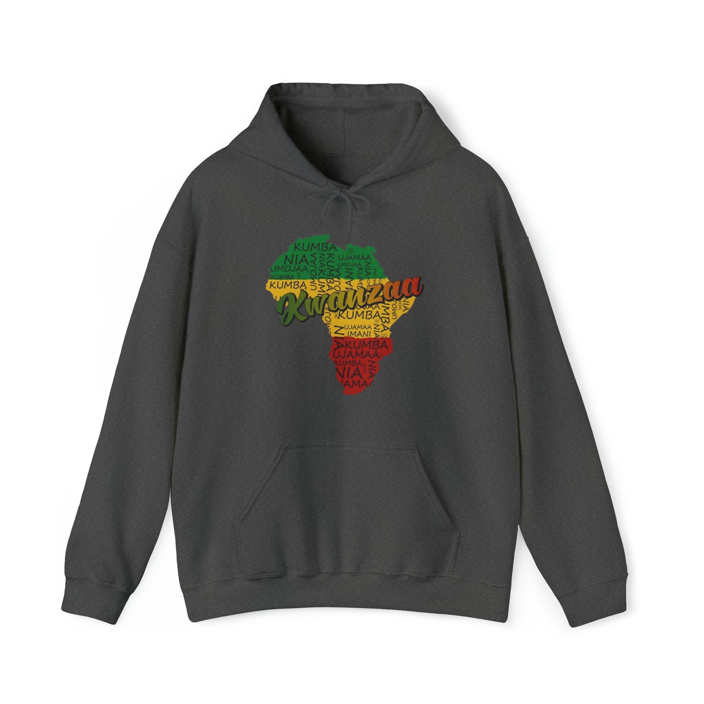 Kwanzaa Africa Map Unisex Heavy Blend™ Hooded Sweatshirt