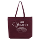 No Weapon form Against You Shall Prosper Large Tote