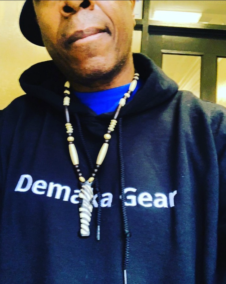 Demaka Gear Embroidered Blue Hoodie