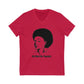 Afro Head Jersey Short Sleeve V-Neck T Shirt