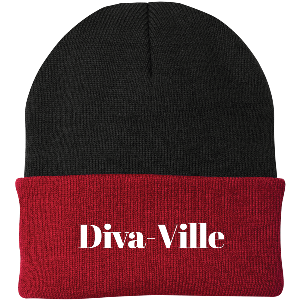 Diva-Ville Embroidered Knit Cap