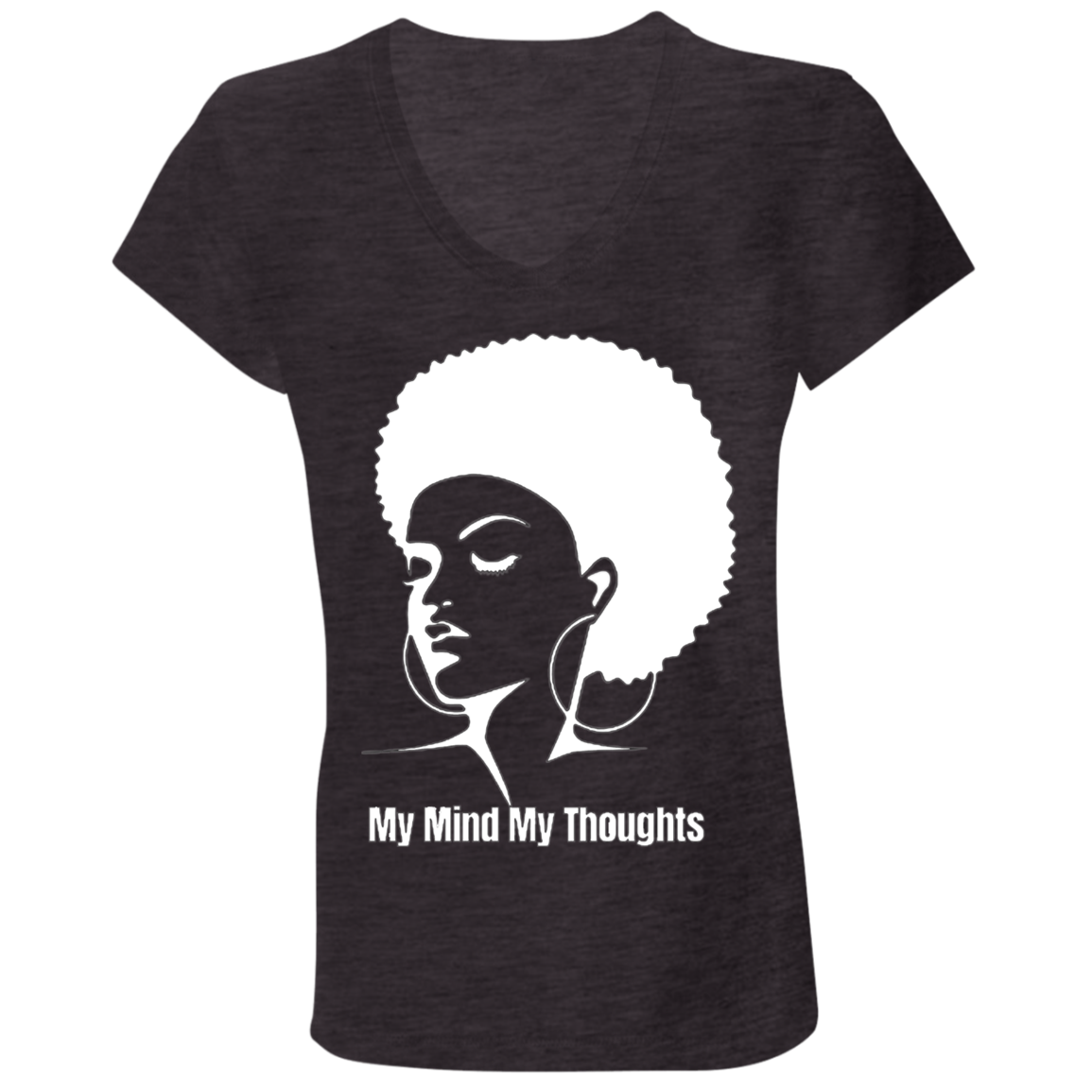 Afro Head Jersey V-Neck T-Shirt