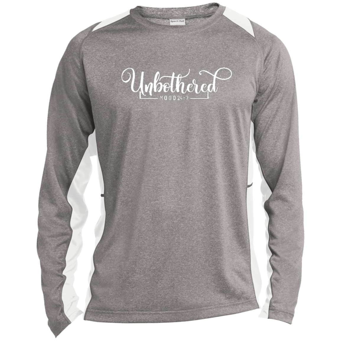 Unbothered Long Sleeve Heather Colorblock Performance Tee