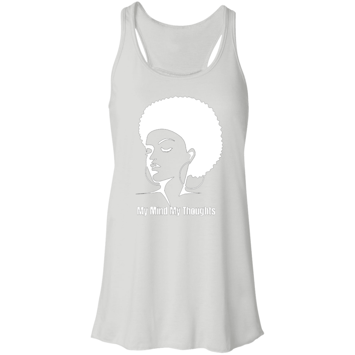 Afro Head Flowy Racerback Tank