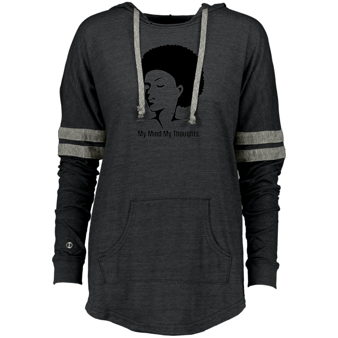 Afro Head Hooded Low Key Pullover