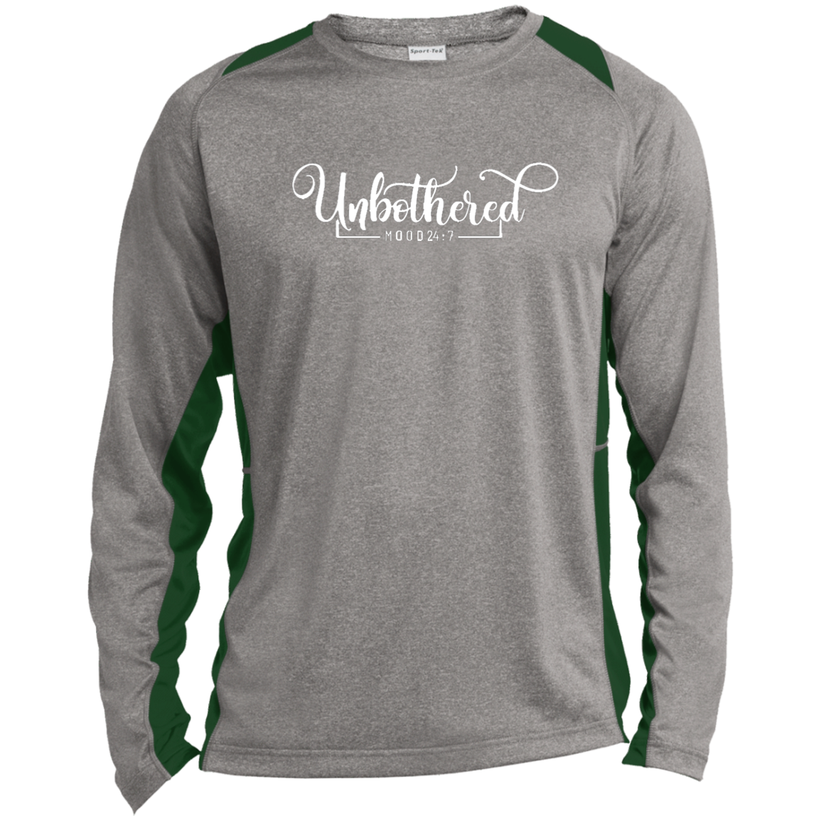 Unbothered Long Sleeve Heather Colorblock Performance Tee