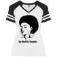 Afro Head Ladies' Game V-Neck T-Shirt (Slim fit / Runs smaller than usual)