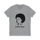 Afro Head Jersey Short Sleeve V-Neck T Shirt