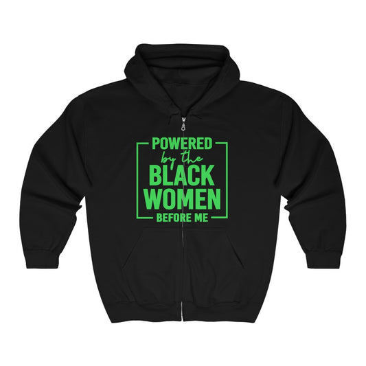 Power By The Black Women Full Zip Hooded Sweatshirt