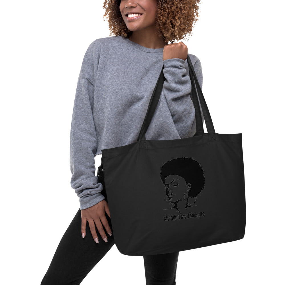 My Mind My Thoughts Large organic tote bag