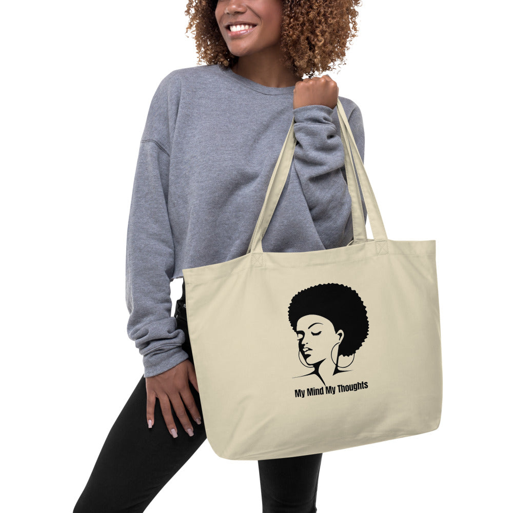 My Mind My Thoughts Large organic tote bag