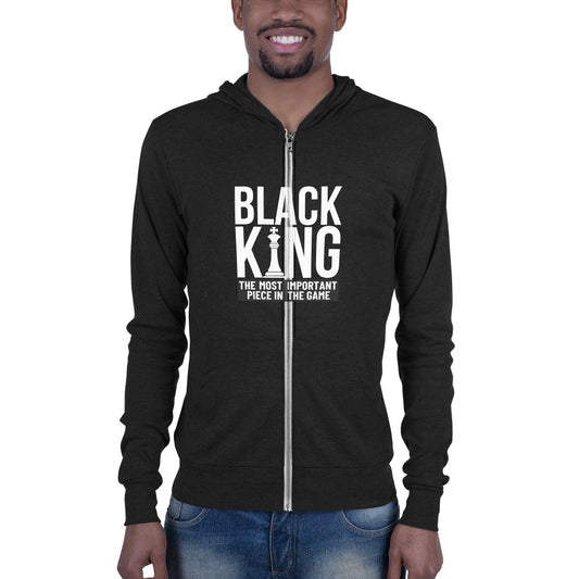 Black King Zip Hoodie